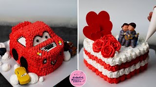 Red-Car Cake Decorating Tutorials For Birthday Boys | Anniversary Cake For Wedding day