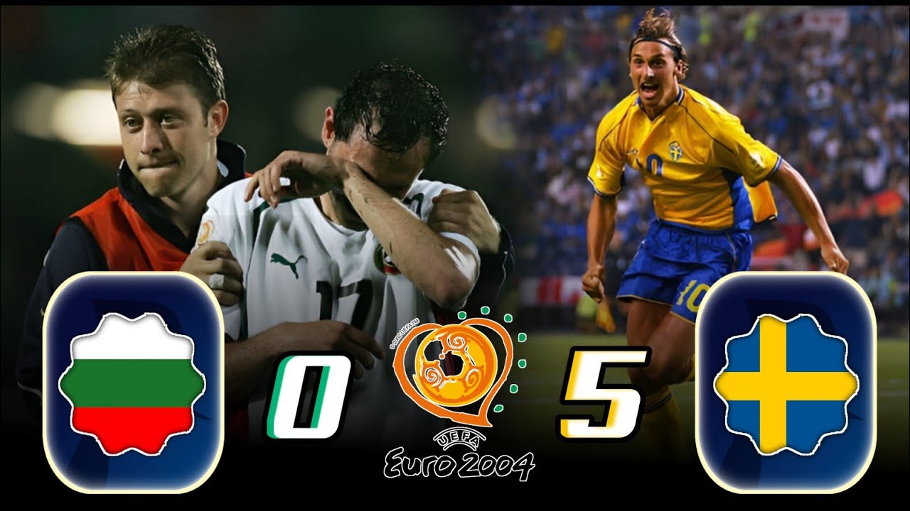 Швеция 🇸🇪 × 🇧🇬 Болгария | 5 × 0 | ГЛАВНЫЕ МОМЕНТЫ | Все голы | Евро-2004