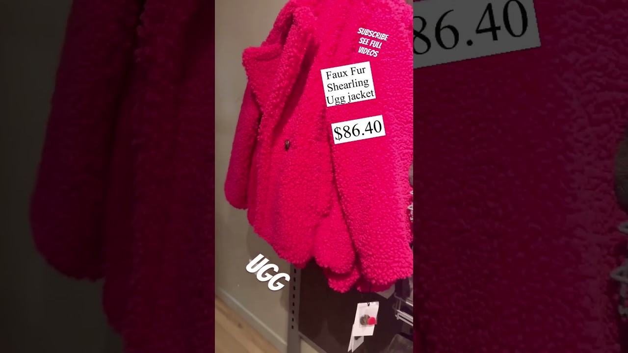 UGG THE BEST DEALS ON CLEARANCE ITEMS FAUX SHEARLING COAT WAIST BAG BLANKET THROW 