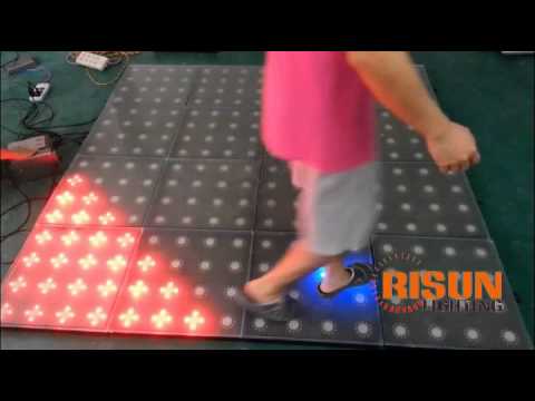 4x4 pixels interactive led dance floor! - YouTube