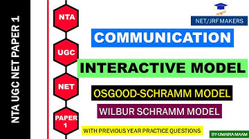 UGC NET Paper 1| INTERACTIVE MODEL OF COMMUNICATION | OSGOOD And WILBUR SCHRAMM COMMUNICATION MODEL