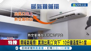冬暖夏涼小撇步! 專家指出空調開"暖氣模式"要注意! 熱空氣上升冷空氣下降"出風口朝下"才是關鍵│記者 黃昕晟 夏邦明│【LIVE大現場】20221221│三立新聞台