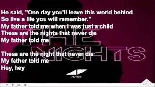 Avicii   The Nights LYRICS