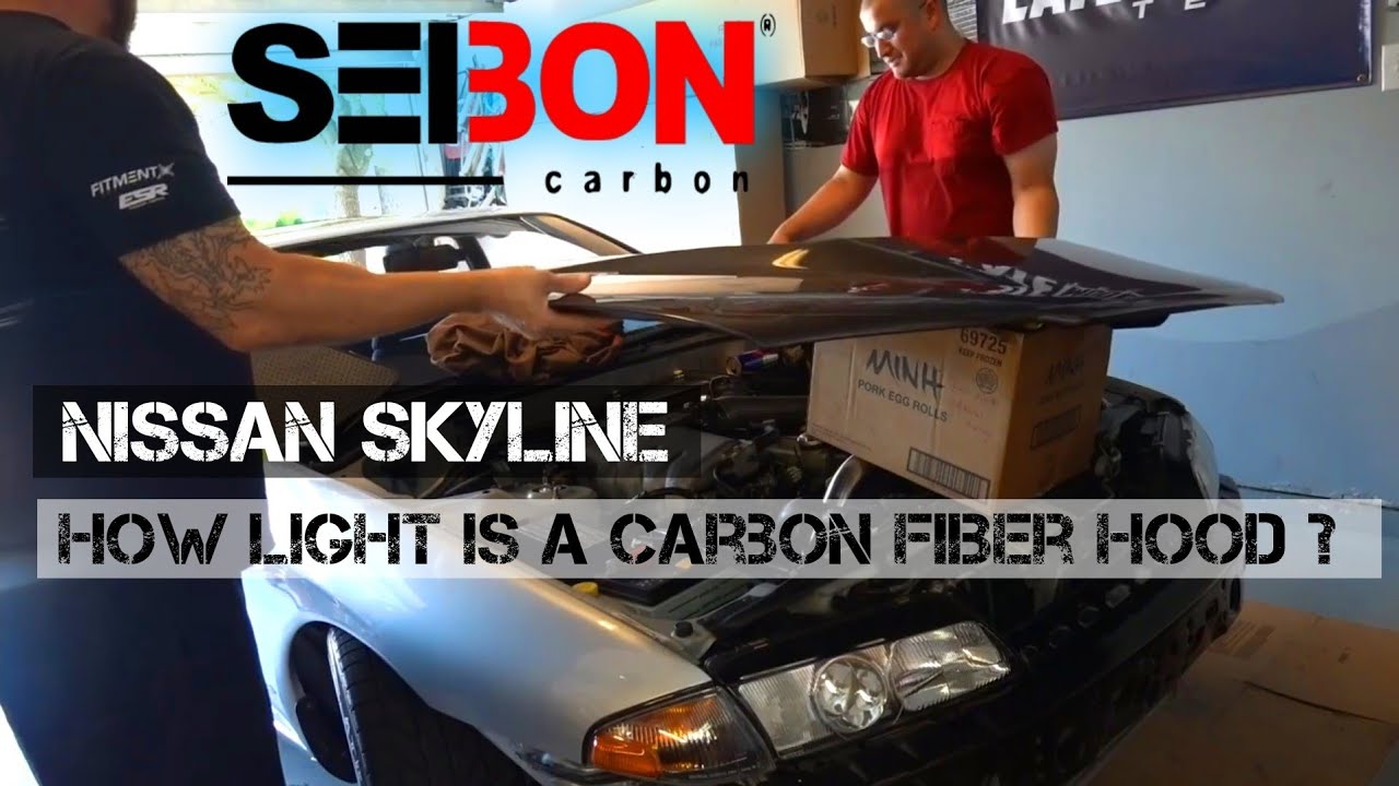 How light is a Seibon Carbon fiber Hood ? Nissan Skyline R32 Gtst