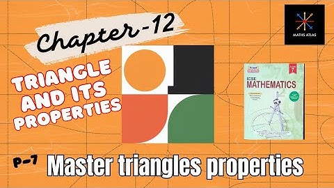 Frank ICSE Mathematics |Chapter 12 | Triangle  And Its Properties | Class 7 | Exercise 12.1 | P-7