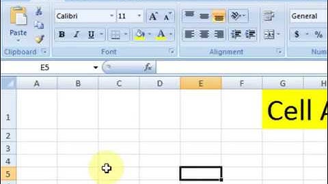 Lesson # 43 The Cell Address Microsoft Office Excel 2007 TutorialUrdu & Hindi   YouTube