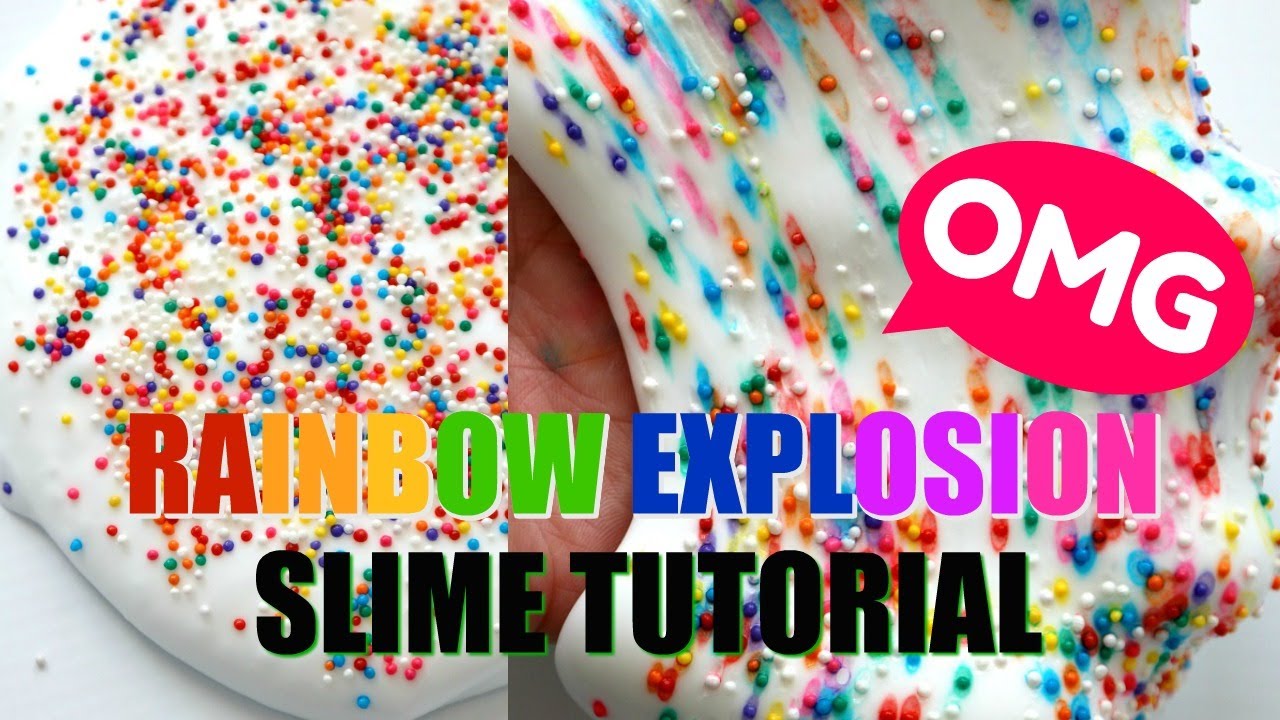 RAINBOW EXPLOSION SLIME Tutorial (original) - YouTube