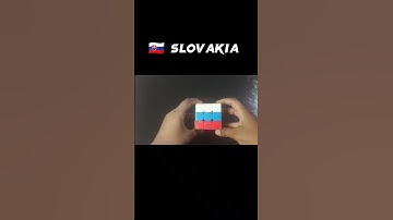 Easy Slovakia Flag Pattern 🇸🇰🇸🇰 in 3x3 cube #cube#rubickscube#cubetricks🎯.......