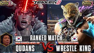 Tekken 8 ▰ QUDANS 🇰🇷 (Devil Jin) Vs WRESTLE KING 🇰🇷 (King) ▰ High Level Gameplay!