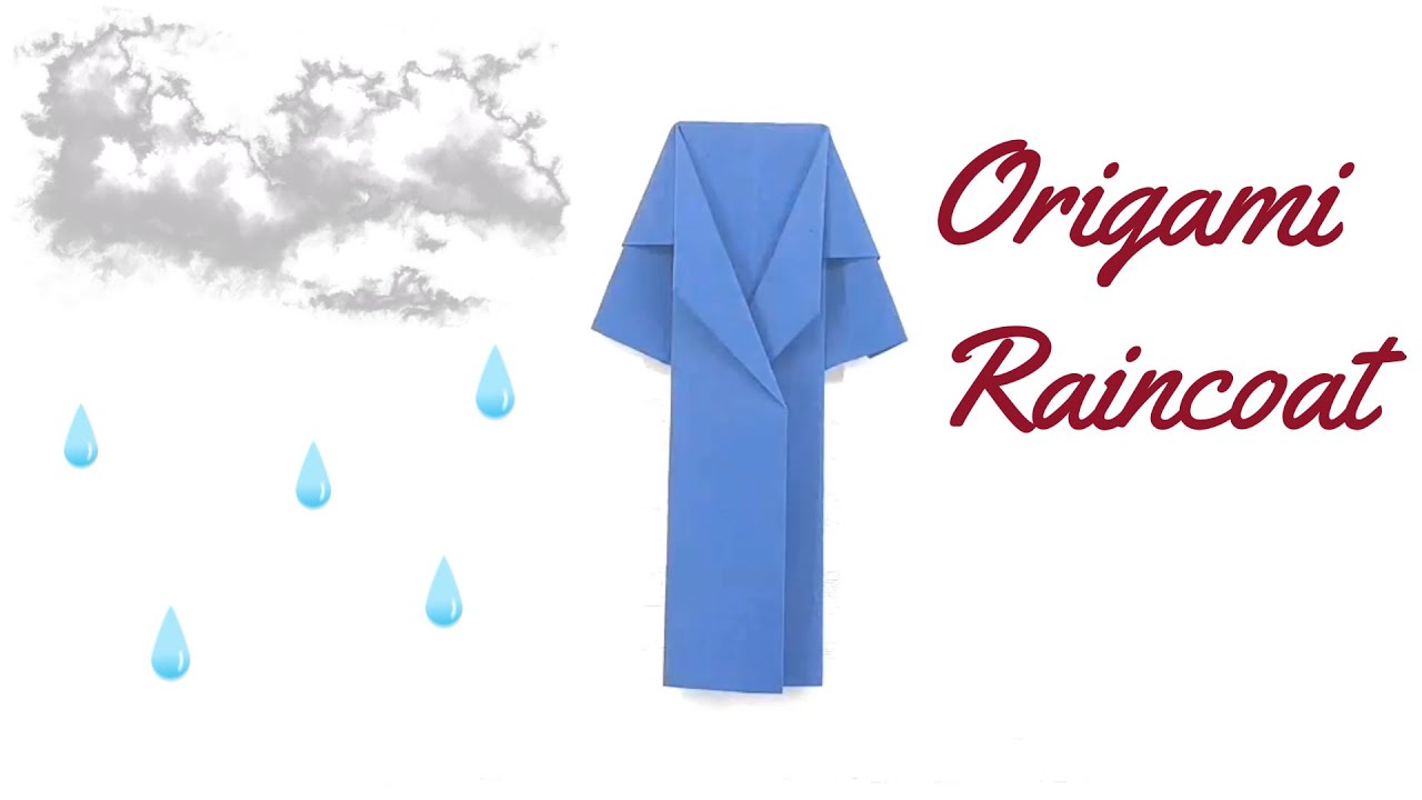 Origami easy paper raincoat with Ski - YouTube