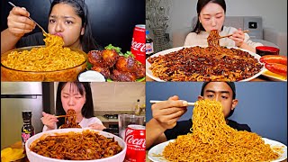 MUKBANGERS EATING BOWLS OF NOODLES?BIG BITES?