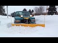 Gaylord, MI snowstorm with my 1996 GMC Z-71 short box truck plowing my driveway with a FISHER plow.