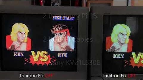 RGB-PI Trinitron fix test  on two Sony KV-21LS30E