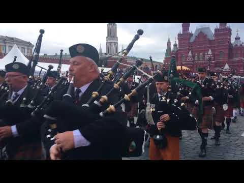Scotland the brave at the Red Square, Moscow, Russia. 2017