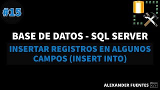 INSERTAR REGISTROS EN ALGUNOS CAMPOS | SQL SERVER