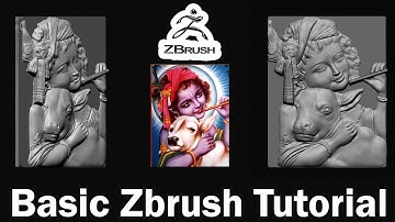 Basic Zbrush Tutorial - Lord krishna Mural #Zbru