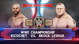 WWE Super Showdown 2020 - Brock Lesnar Vs Ricochet For The WWE Title - WWE 2K20