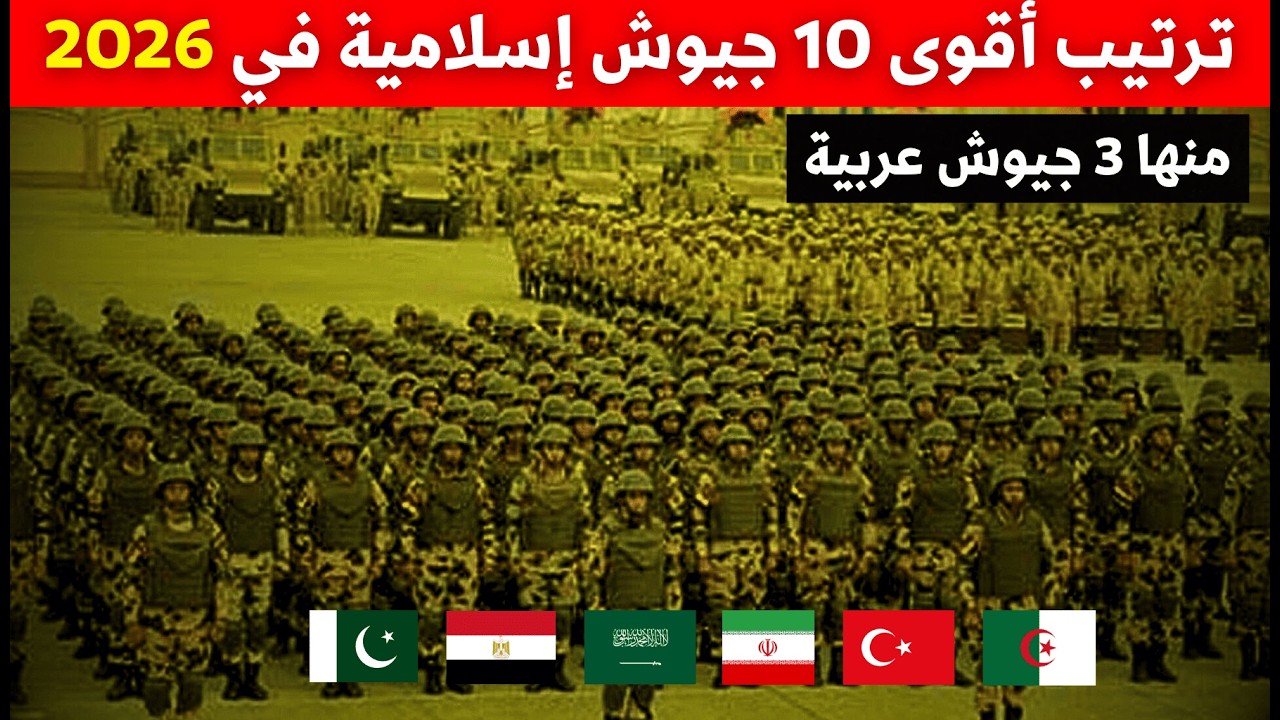 🚨 رسمياً | ترتيب أقوى 10 جيوش إسلامية في العالم 2026