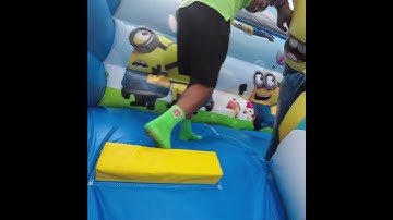 First-person perspective inflatable obstacle course #awesome #fpv #obstaclecourse #inflatable #slide