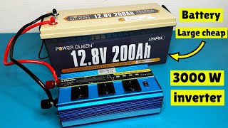 การทดสอบอินเวอร์เตอร์ 12v 3000W พร้อมแบตเตอรี่ 200ah ที่ปล่อยกระแสต่อเนื่องสูงสุด