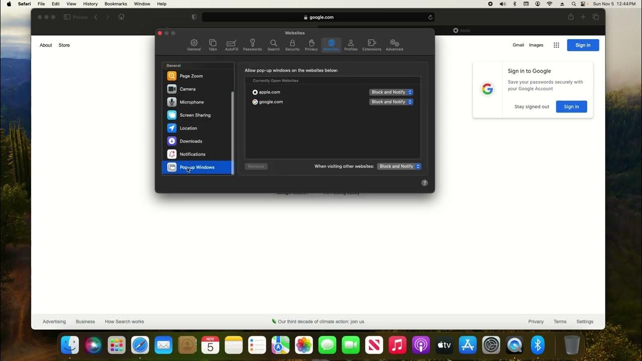 How to allow or block pop ups in safari safari pop up settings a