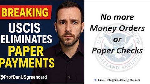 USCIS Bans Paper Payments! New Mandatory Form & Deadline Explained. No more Money Order & Check?