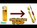 How to make soldering iron by lighter  soldering iron creator boy  inventious