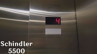 Schindler 5500 VR Traction Elevators at LAX Economy Parking Garage - Los Angeles CA
