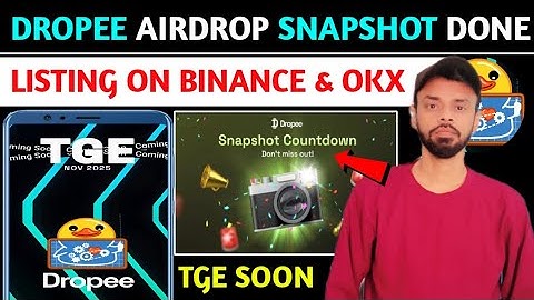 💠Dropee Airdrop Snapshot Finally Done✅ | Dropee Airdrop Listing On Binance & OKX | Dropee Listing