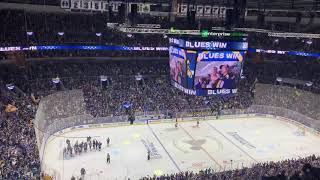 The moment the St. Louis Blues won their first ever Stanley Cup Final home game v Bruins 6/3/2019