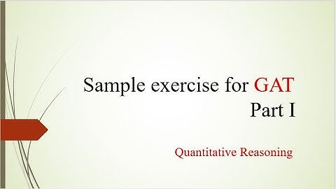 Ethiopian GAT Preparation exercise Part 1 (Quantitative Reasoning)