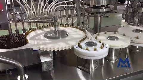 High speed rotary type oral liquid vial penicillin bottle filling capping machine