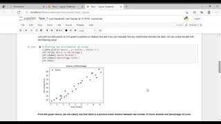 The Sparks Foundation Internship Task1 Linear Regression