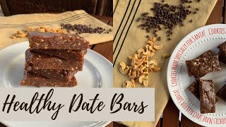Healthy Cashew & Chocolate Chip Date Bars