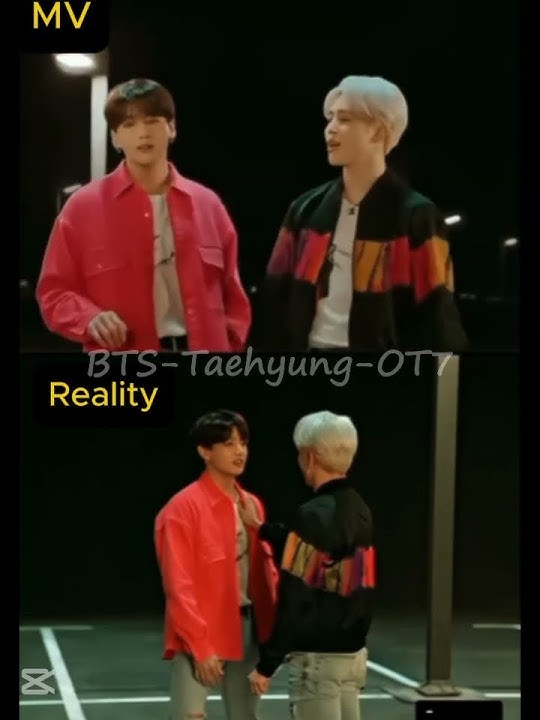 MV VS Reality👌 #bts #btsarmy #jimin #jungkook #taehyung #jhope #btstaehyungot7 #shorts #btsshorts #v