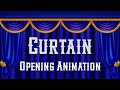 Curtain Opening Animation Green Screen Video Blue Curtain