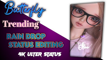 Trending Rain Drop Butterfly Lyrics Editing video Alight motion Video Editing #editing