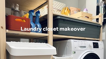 Laundry Closet Makeover | IKEA IVAR Open Shelf Organisation | Silent Vlog
