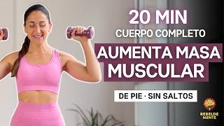 Haz Esto y Aumenta Masa Muscular en Casa | Rutina Completa para Ganar Músculo - 20 Minutos