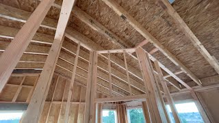 FRAMING: Angled wall on sloped ceiling in Sketchup
