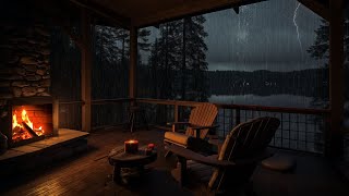 Sweet Dreams Under Nature's Canopy: Raindrops, Crackling Fires, and Harmony