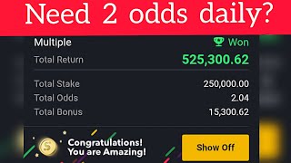 Don't Place a Bet Until You Watch This: Get 2 Odds Daily. screenshot 1