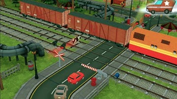 Railroad Crossing Train Simulator #9 Easy Mode-Level 4 Manage Traffic jam-Android Gameplay