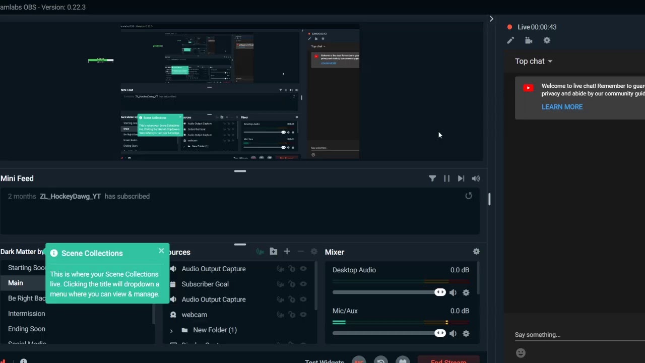 Cooper Zech's livestream YouTube