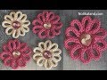 DIY Tutorial VERY EASY How to Crochet  Flower - Flowers for decor