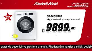 Yıldızlı Teknoloji Günleri’nin MediaMarkt’la Tam Zamanı! | Samsung 9 kg çamaşır makinesi 9899 TL!