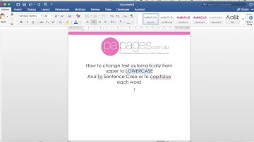 Change text to UPPER or lowercase in Microsoft Word