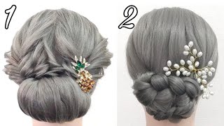 Easy & Beautiful Hairstyles for Short Hair I 2 Tutorial Sanggul yang Cantik untuk Rambut Pendek
