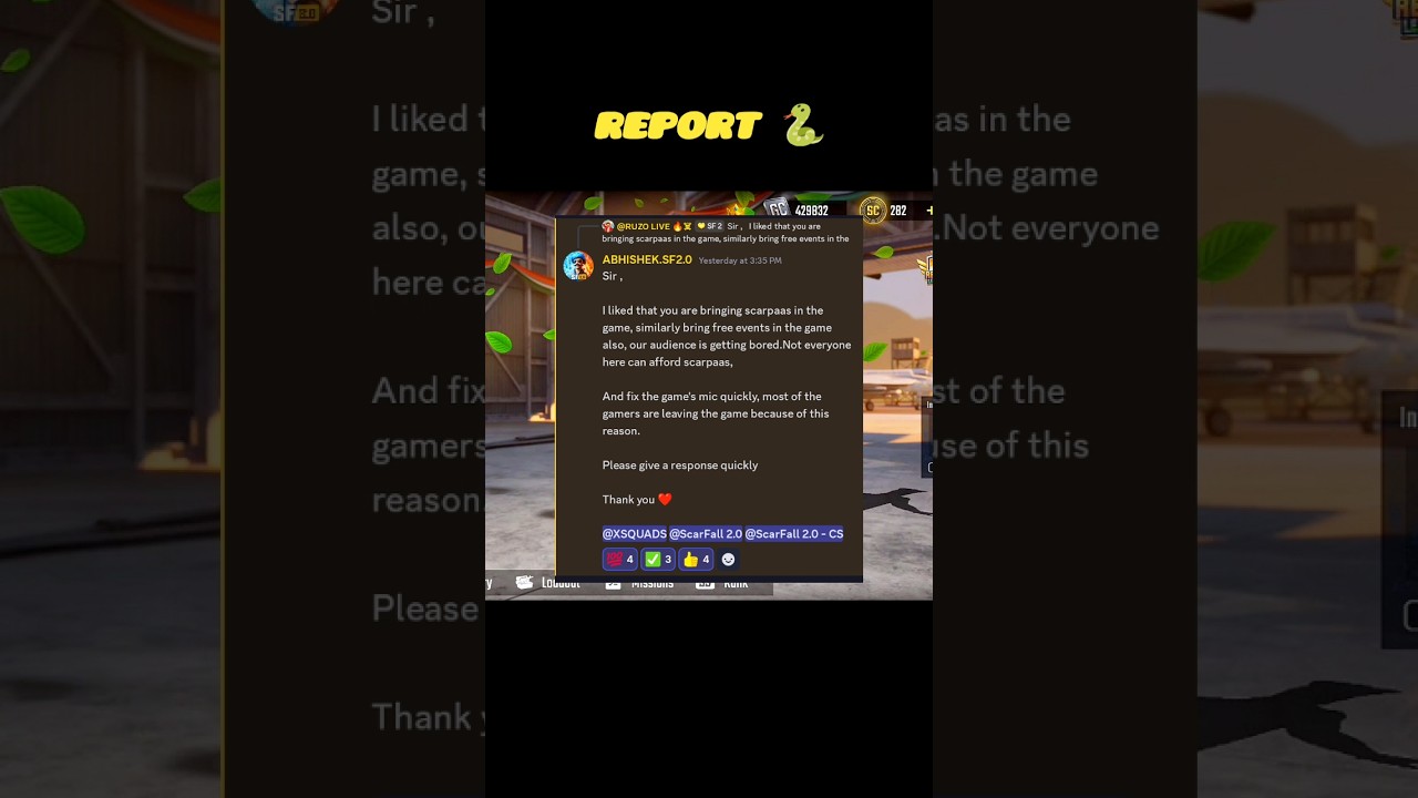 REPORT IN SCARFALL 2.0 🔥🐍 