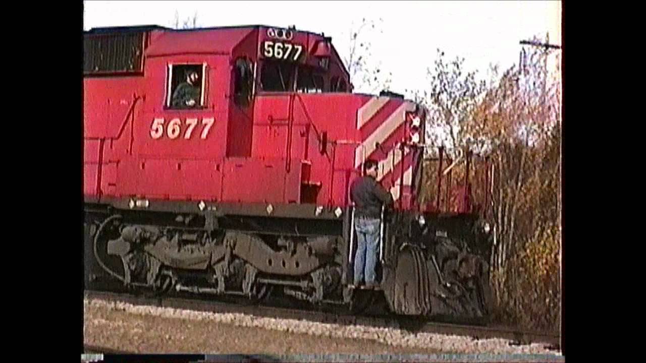 CP Rail / CSX EMD powered Bow (NH) coal train 10/27/1992